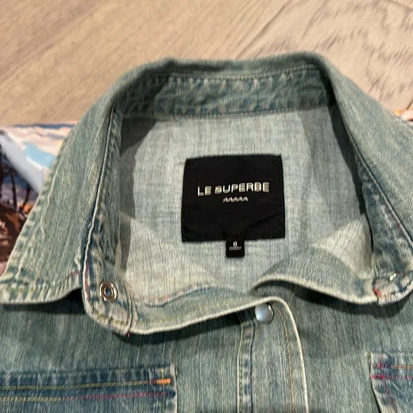 Le Superbe Surf Cowboy pearl snap Size 8/M - Picture 4 of 9